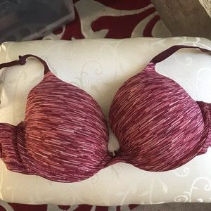 Red striped bra size 34 D